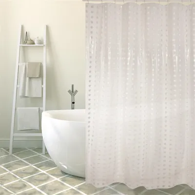 Obrázek produktu pro MSV protiplešnivý sprchový závěs, bílý, antibakteriální, pratelný, voděodolný PVC, 180 x 200 cm, bílý