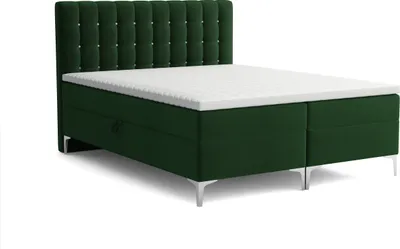 Produktbild von Emoebel24 Boxspringbett mit Topper und 2 Bettkasten, Polsterbett, Doppelbett 140x200 cm Jack Grün