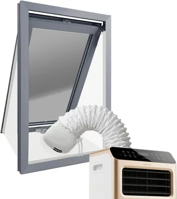 Produktbild von Fensterdichtung fš¹r Klimaanlagen, tragbares Universal-Fensterdichtungsset, 190 cm, mit Rei?verschluss und Klebeverschlš¹ssen