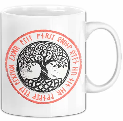 Produktbild von Keltischer Baum des Lebens Tasse Geschenk Geschenkidee (Weiß)