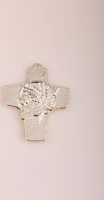 Produktbild von Kreuz Metall Silber "Ähren" 9,5 cm