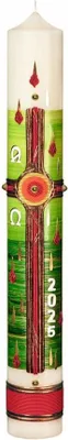 Produktbild von Osterkerze 60 x 8 cm mit 10% Bienenwachs mit aktueller Jahreszahl