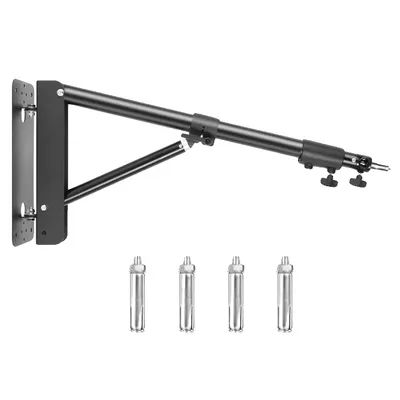 Zdjęcie produktu dla Podpora studyjna do aparatu fotograficznego, regulowana wysokość, konstrukcja ze stopu aluminium, 137 cm