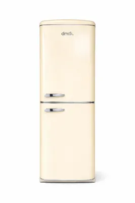 Produktbild von DMDK DKC3 – Retro-Kühl-/Gefrierkombination – NoFrost – freistehend – 181 cm hoch – ​​Beige/Creme