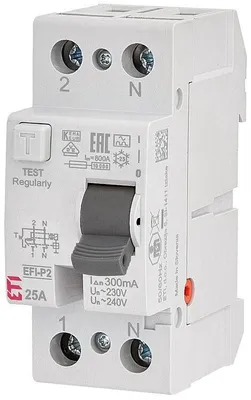 Produktbild von ETI FI-Schalter EFI-P2 2-polig 25A Typ A 300mA