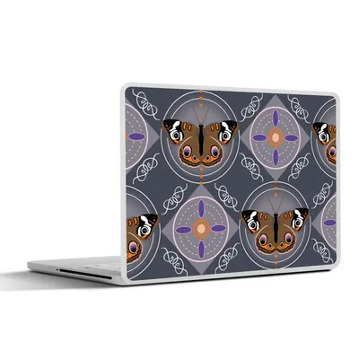 Produktbild von MuchoWow® Laptop Aufkleber Sticker Cover Muster - Schmetterlinge - Abstrakt 25x18 cm - Laptop-Deko