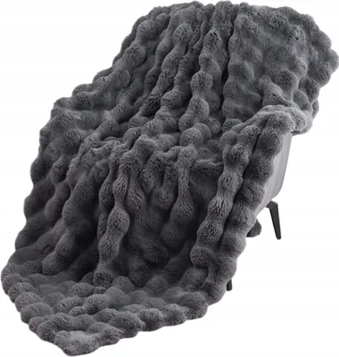 Obrázok produktu pre Nadýchaná a Plyšová Deka Na Posteľ Cozyglam Mäkká, Prehoz Na Posteľ Sivý