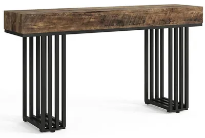 Obrázok produktu pre Konzolový stolík HOGA-JW0720, 140 x 30 x 83 cm, čierno-hnedý