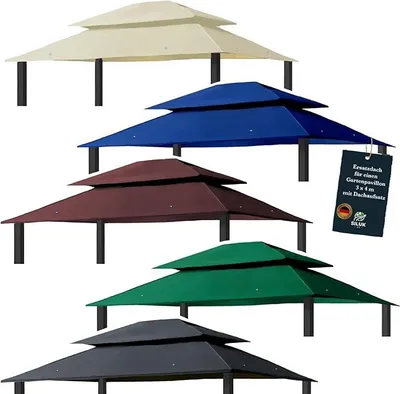 Produktbild von Ersatzdach für Pavillon 3x4 Meter Wasserdicht Material: Panama PCV Soft 370g/m? extra stark Modell 7 (Beige)