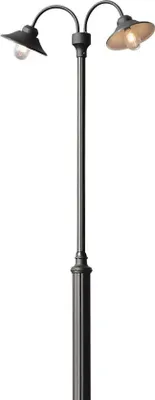 Produktbild von Konstsmide Vega Leuchtenkopf schwarz lackiertes Aluminium, klares Glas, Hand EU 555-750