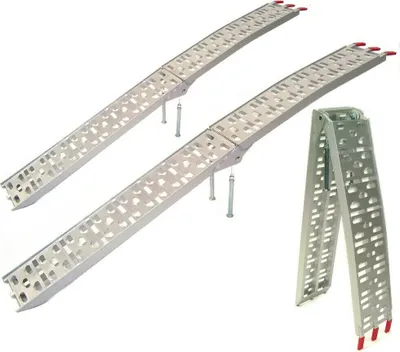 Produktbild von 2 Stück ALU Rampen Set Auffahrrampe 680kg Verladerampe 06068 Klappbar faltbar