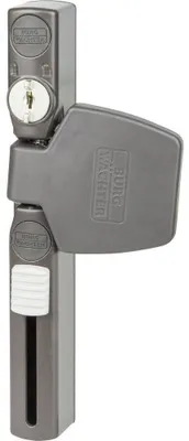 Fenstersicherung Griffseite, 2 Schlüssel, 184x74x37 mm, braun