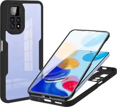 Image de Redmi Note 11S Housse de protection, Protection d'écran intégrée 360 degrés Housse de protection complète pour Xiaomi Redmi Note 11 4G/Note 11S Noir