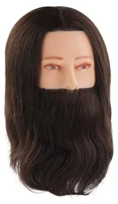 Immagine prodotto di Testa da esercitazione maschile Comair Paul con barba, 30 cm, capelli veri