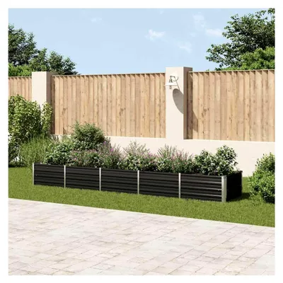 Produktbild von Hochbeet aus verzinktem Stahl 400x80x45 cm in Anthrazit