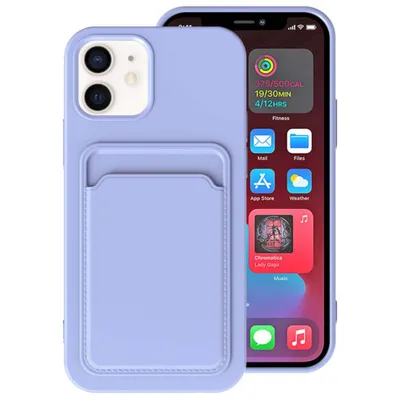 Produktbild von Smartphonica iPhone 11 Silikonhülle mit Kartenhalter - Lila