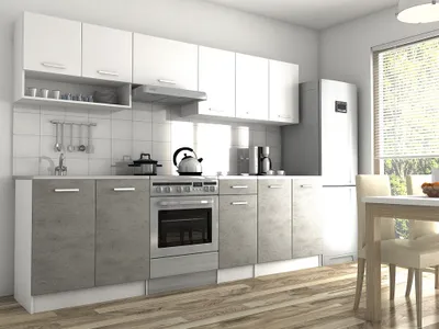 Obrázek produktu pro Kuchyňská linka LUIZA II 260x200 - Bílá + beton