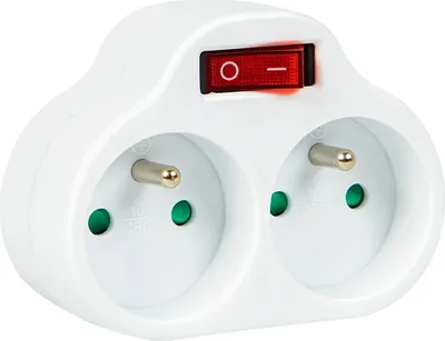 Zdjęcie produktu dla Rozgałęźnik R-270WS 2 gniazda z wyłącznikiem i uziemieniem 98-609#