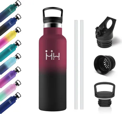 Image de Thermos pour enfants, 500 ml, avec paille, en acier inoxydable, étanche et sans BPA