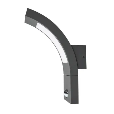 Produktbild von Lucande LED-Außenwandlampe Juvia, Sensor, 27 cm, grau, IP54