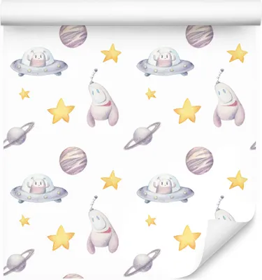 Immagine prodotto di 10m VLIES WALLPAPER rotolo asilo nido cosmo stelle pianeti cielo XXL