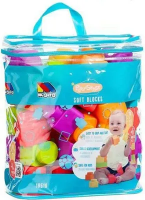Obrázek produktu pro Hra s měkkými stavebními kostkami Play&Sense 24 ks.