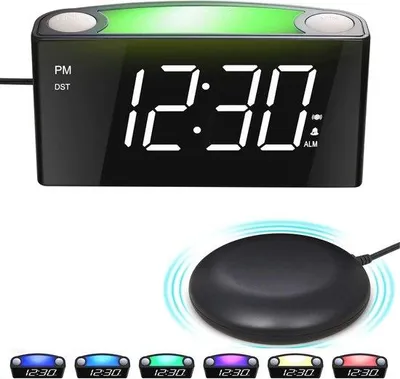 Produktbild von Digitaler Weckalarm mit Nachttischlampenfunktion und LCD-Display - 18 cm LCD-Anzeige mit USB-Ladeleistung
