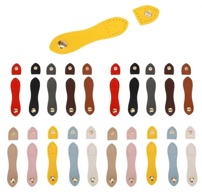20er-Pack Leder-Gürtelschnallen, PU, mehrfarbig, 11x2,5x3,5 cm
