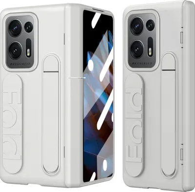 Obrázek produktu pro Pouzdro s popruhem na Oppo Find N2 vestavěnou ochranou displeje, stojánkem a ochrana pantu Bílý