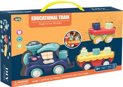 Produktbild von Steckspiel Sortierspiel Zug Baby Lernspielzeug mit Stecksteinen Licht Sound +3J