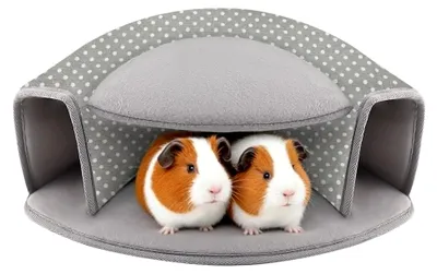 Produktbild von Meerschweinchenbett mit interaktivem Tunnel, waschbares Zubehör für Meerschweinchen, Spielzeug für Frettchen, Kaninchen und Chinchillas