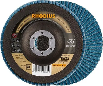 Produktbild von RHODIUS Lamellenschleifscheibe LSZ F3 125 mm K 40