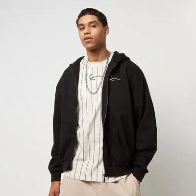 Produktbild von Herren-T-Shirt Karl Kani Sweatshirt Brust-Logo Essential Zip Hoodie schwarz - XS