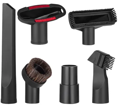 Image de Kit de buses d'aspirateur, 6 accessoires universels, PP 2-en-1, buse pour tissus de 32 mm