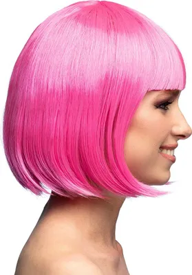 Produktbild von Pagenschnitt rosa - Kostüm Perücke für Fasching