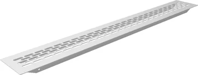 Produktbild von Stegblech 60x484mm Aluminiumgitter Heizungsabdeckung Lüftungsgitter Belüftungsgitter Weiß lackiert