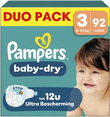Image de Pampers Baby-Dry Taille 3 - 92 couches - 6 kg-10 kg, Image générée par une IA