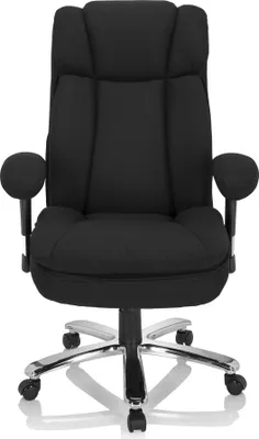Obrázok produktu pre hjh OFFICE XXL Otočná stolička BUILDER XXL I Kancelárska stolička čalúnená do nosnosti 180 kg s podrúčkami (výškovo nastaviteľná) látka do kancelárie, domácnosti