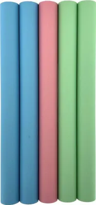 Produktbild von Geschenkpapier – 5 Rollen – Blau, Grün, Rosa – 4 Meter x 35 cm