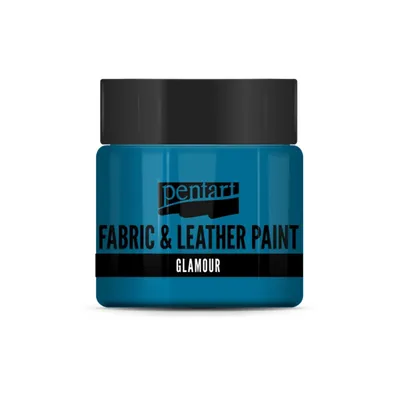 Obrázek produktu pro PENTART Glamour barva na textil a kůži, 50 ml, stříbrná modrá
