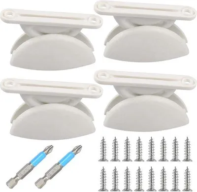 Immagine prodotto di Set di fermaporta in plastica bianchi per camper, roulotte e barche