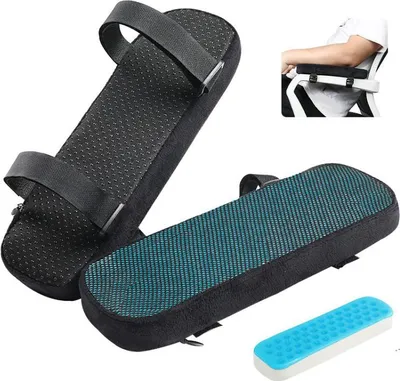 Produktbild von Stuhl-Armlehne, Gelkissen, Ellenbogenkissen, Druckentlastung, Bürostuhl, Gaming-Stuhl, mit Memory-Schaum