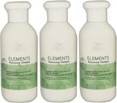 Produktbild von Wella Elements stärkendes Shampoo 3 x 250 ml für jedes Haar Feuchtigkeit Set