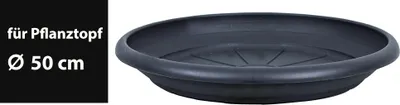 Produktbild von Livinja Untersetzer, d= 44 cm, für Zylinder Pflanzkübel d= 50 cm, Anthrazit, Polypropylen
