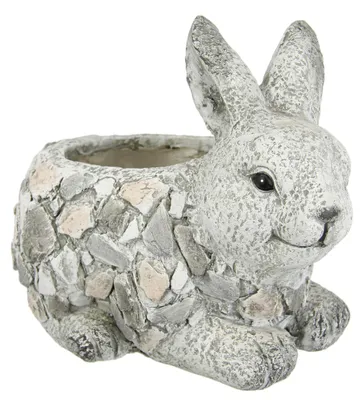 Produktbild von Flair Flower Blumentopf Hase aus Magnesia 21x33x27cm Kübel Pflanzkübel Blumenküb