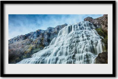 Produktbild von Bild 60x40 MDF-Rahmen Wandkunst Wasserfall Natur