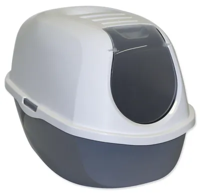 Produktbild von Magic Cat Katzentoilette mit Deckel grau 39x53x41cm