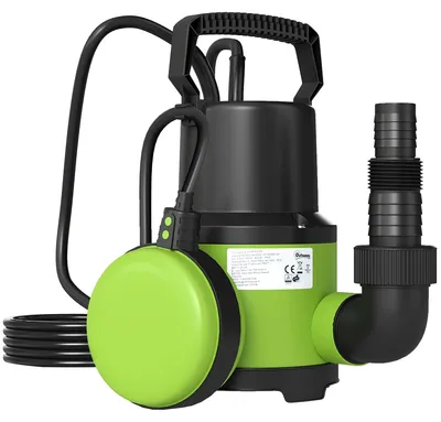 Produktbild von Tauchpumpe Teichpumpe Wasserpumpe mit Schwimmschalter Springbrunnen 400W 9000L/h 16 x 14 x 27 cm Grün