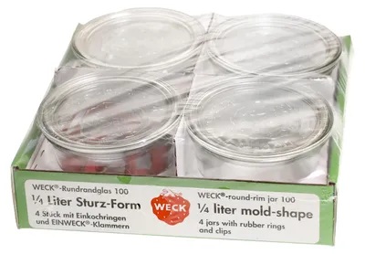 Produktbild von WECK 121002 Sturzglas 0,25l 4 Stück