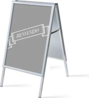 Produktbild von Showdown Kundenstopper - DIN A1 - Komplett-Set - Bienvenido Spanisch - Grau/Schwarz